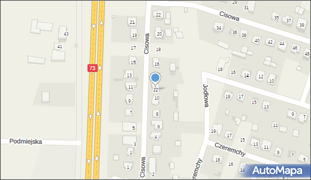 Bilcza, Cisowa, 12, mapa Bilcza