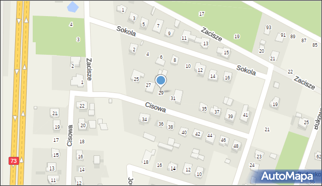 Bilcza, Cisowa, 29, mapa Bilcza