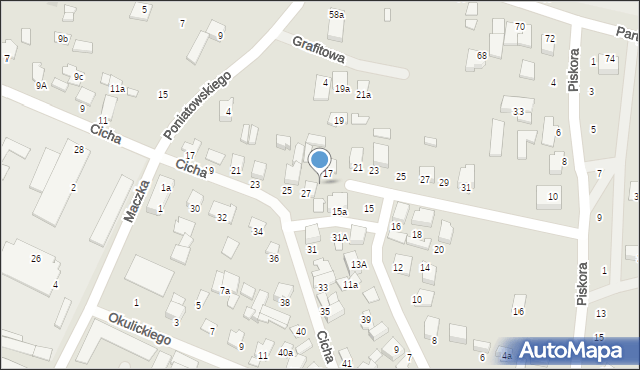 Biłgoraj, Cicha, 27a, mapa Biłgoraj