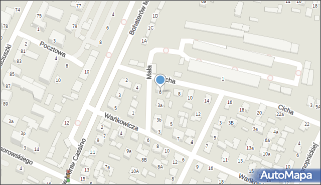 Biłgoraj, Cicha, 6, mapa Biłgoraj