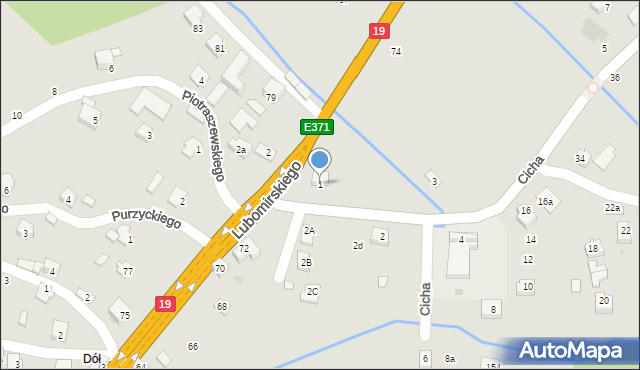 Boguchwała, Cicha, 1, mapa Boguchwała
