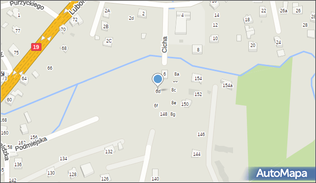 Boguchwała, Cicha, 6d, mapa Boguchwała