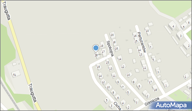 Boguszów-Gorce, Cicha, 18, mapa Boguszów-Gorce