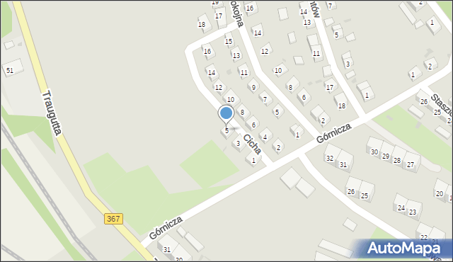 Boguszów-Gorce, Cicha, 5, mapa Boguszów-Gorce
