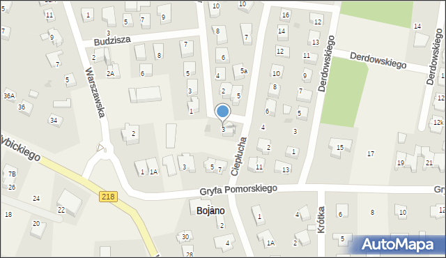 Bojano, Ciepłucha Feliksa, 3, mapa Bojano