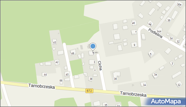 Bojanów, Cicha, 5, mapa Bojanów