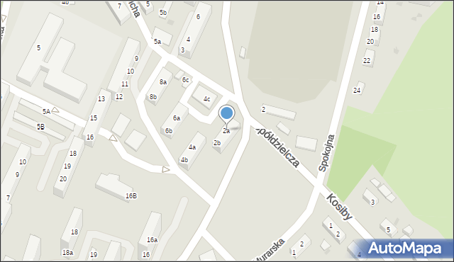 Bolesławiec, Cicha, 2a, mapa Bolesławca