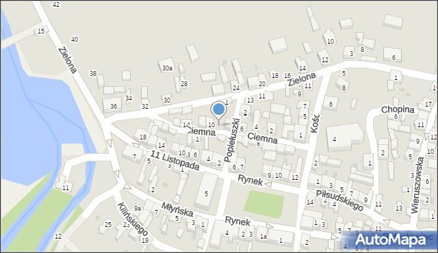 Bolesławiec, Ciemna, 8, mapa Bolesławca