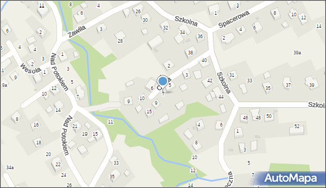 Borek Szlachecki, Cicha, 7, mapa Borek Szlachecki