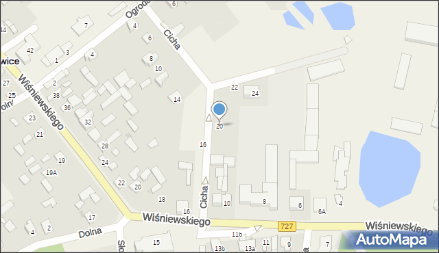 Borkowice, Cicha, 20, mapa Borkowice