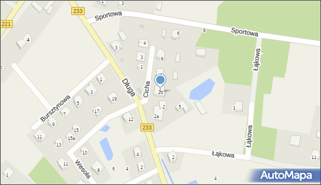 Borowina, Cicha, 2b, mapa Borowina