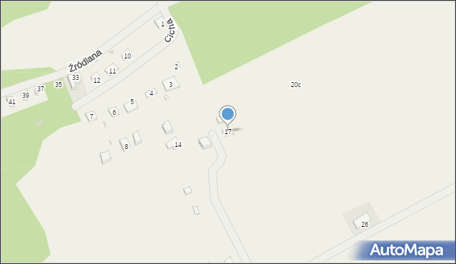 Boszkowo-Letnisko, Cicha, 17, mapa Boszkowo-Letnisko