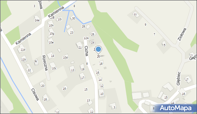 Brenna, Cicha, 20, mapa Brenna