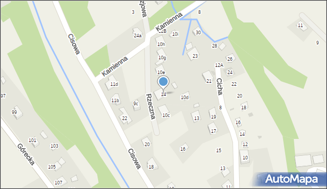 Brenna, Cisowa, 14, mapa Brenna