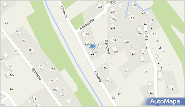 Brenna, Cisowa, 22, mapa Brenna