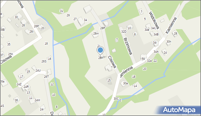 Brenna, Cisowa, 28h, mapa Brenna
