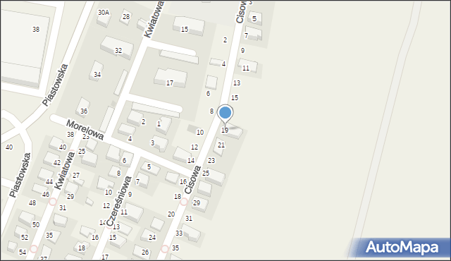 Bronisze, Cisowa, 19, mapa Bronisze