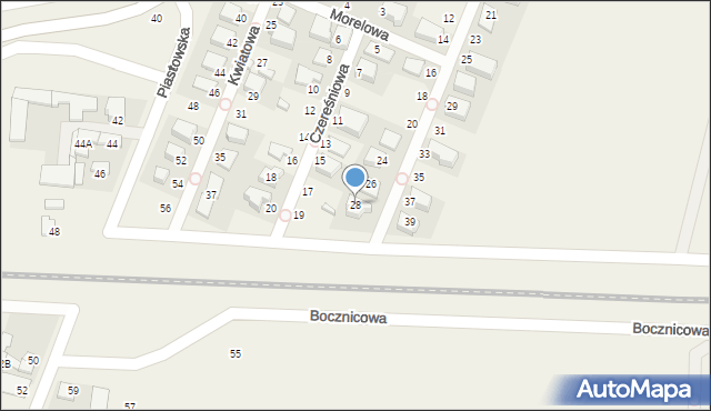 Bronisze, Cisowa, 28, mapa Bronisze