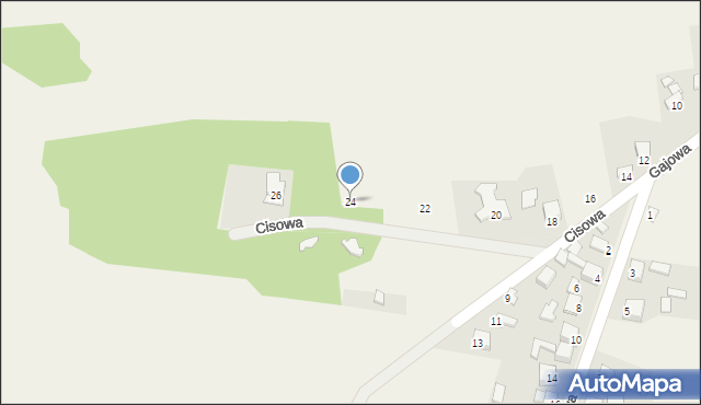 Brudzowice, Cisowa, 24, mapa Brudzowice