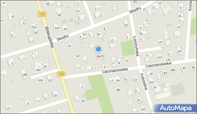 Brwinów, Ciechanowska, 5A, mapa Brwinów