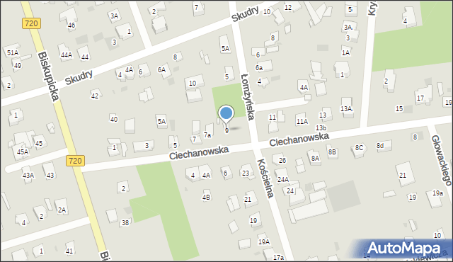 Brwinów, Ciechanowska, 9, mapa Brwinów