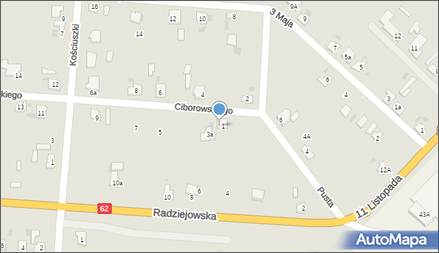 Brześć Kujawski, Ciborowskiego, 3, mapa Brześć Kujawski