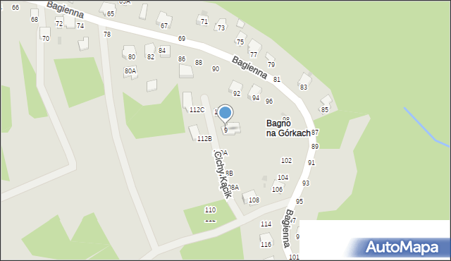 Brzesko, Cichy Kącik, 9, mapa Brzesko