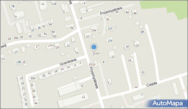 Brzesko, Ciepła, 2, mapa Brzesko