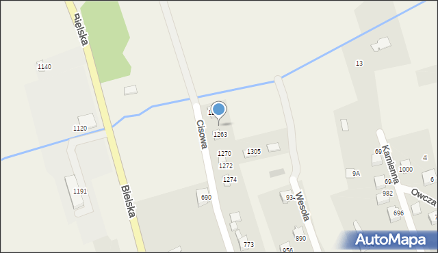 Buczkowice, Cisowa, 1266, mapa Buczkowice