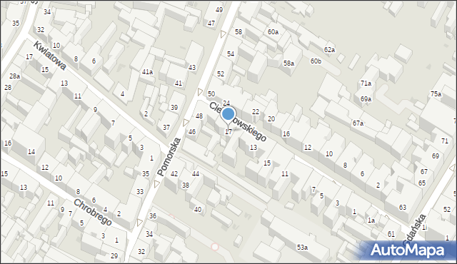 Bydgoszcz, Cieszkowskiego Augusta, 17, mapa Bydgoszczy