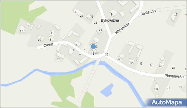 Bykowizna, Cicha, 2, mapa Bykowizna