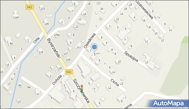 Bystra, Cicha, 3, mapa Bystra