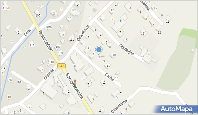 Bystra, Cicha, 7, mapa Bystra
