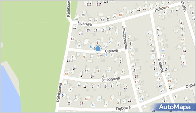 Bytom, Cisowa, 5, mapa Bytomia