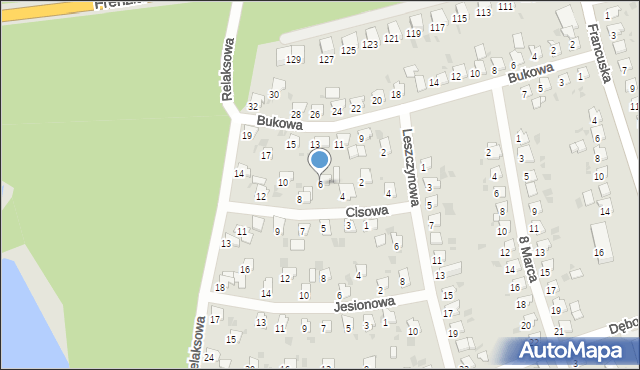 Bytom, Cisowa, 6, mapa Bytomia