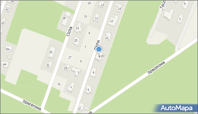 Cekanowo, Cicha, 8, mapa Cekanowo