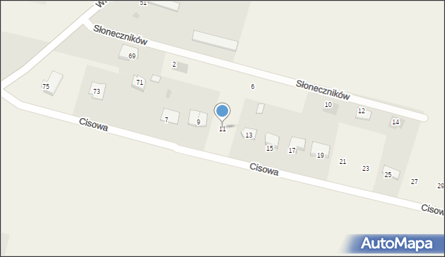 Cewlino, Cisowa, 11, mapa Cewlino