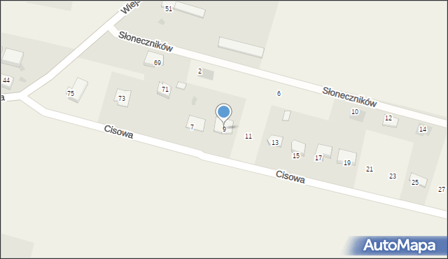 Cewlino, Cisowa, 9, mapa Cewlino