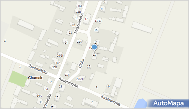 Chamsk, Cicha, 21, mapa Chamsk