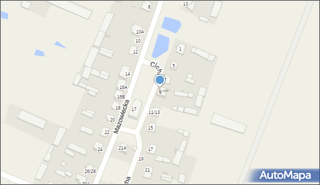 Chamsk, Cicha, 9, mapa Chamsk