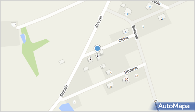 Chojne, Cicha, 4, mapa Chojne