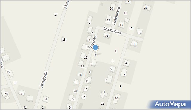 Chomęcice, Cisowa, 5, mapa Chomęcice