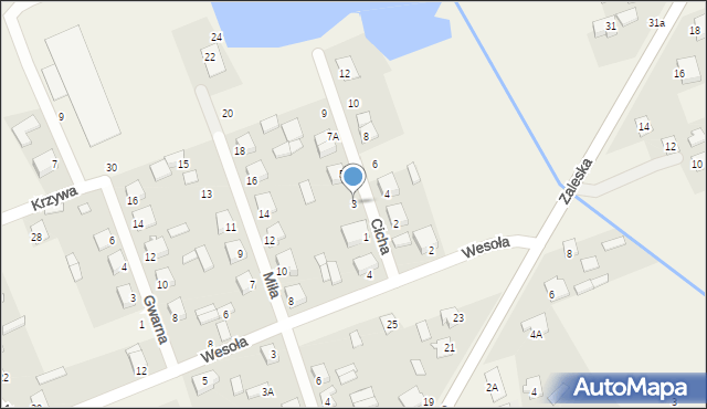 Chotyłów, Cicha, 3, mapa Chotyłów