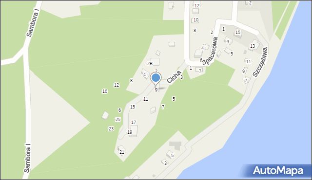 Chwaszczyno, Cicha, 9, mapa Chwaszczyno