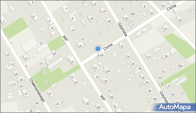 Chylice-Kolonia, Cicha, 2, mapa Chylice-Kolonia