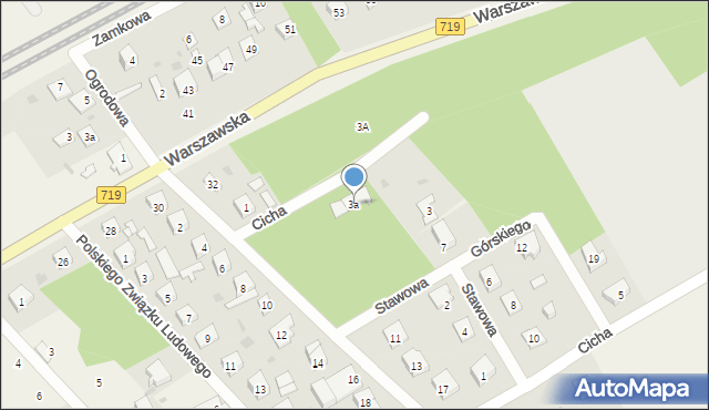 Chylice-Kolonia, Cicha, 3a, mapa Chylice-Kolonia