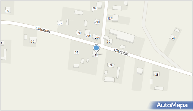 Ciachcin, Ciachcin, 34, mapa Ciachcin