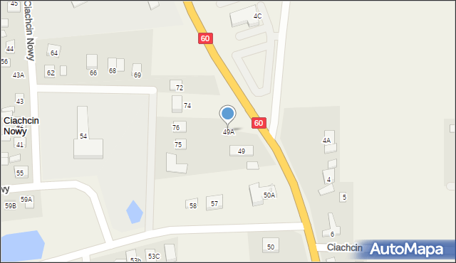 Ciachcin Nowy, Ciachcin Nowy, 49A, mapa Ciachcin Nowy