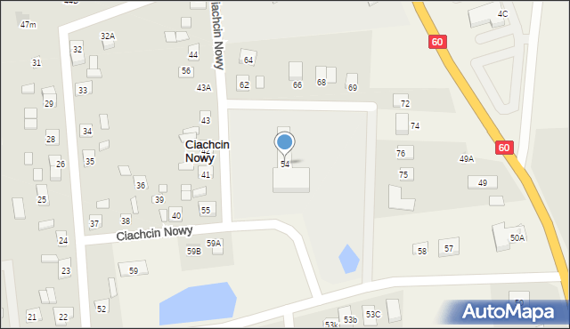Ciachcin Nowy, Ciachcin Nowy, 54, mapa Ciachcin Nowy
