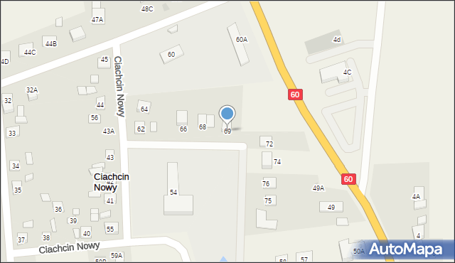 Ciachcin Nowy, Ciachcin Nowy, 69, mapa Ciachcin Nowy